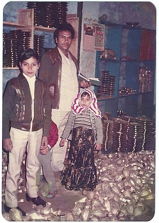 Shahid with his father-