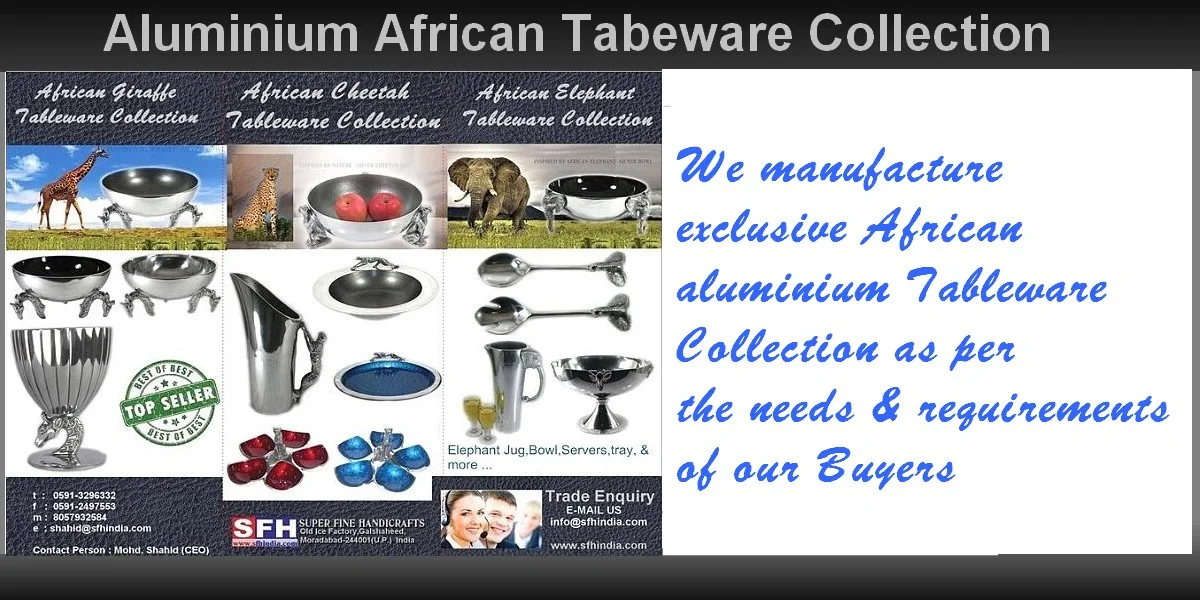 Aluminium African Tableware Collection